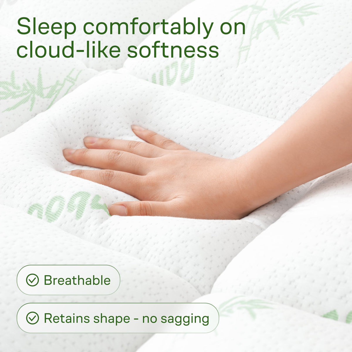 OrthoBed™ Bamboo Mattress Topper